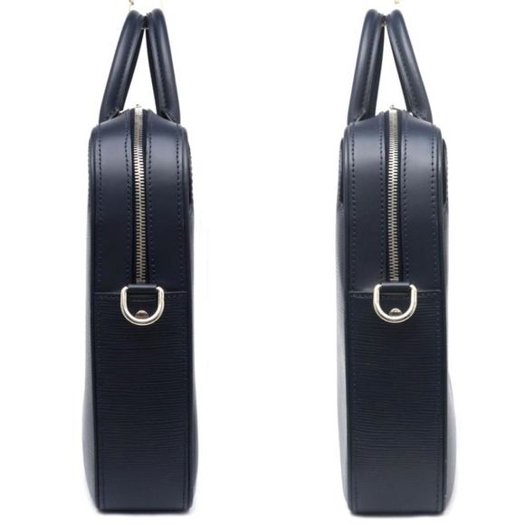 Louis Vuitton Dandy Briefcase MM Business Bag Epi Leather Blue Marine Navy - Picture 4 of 8